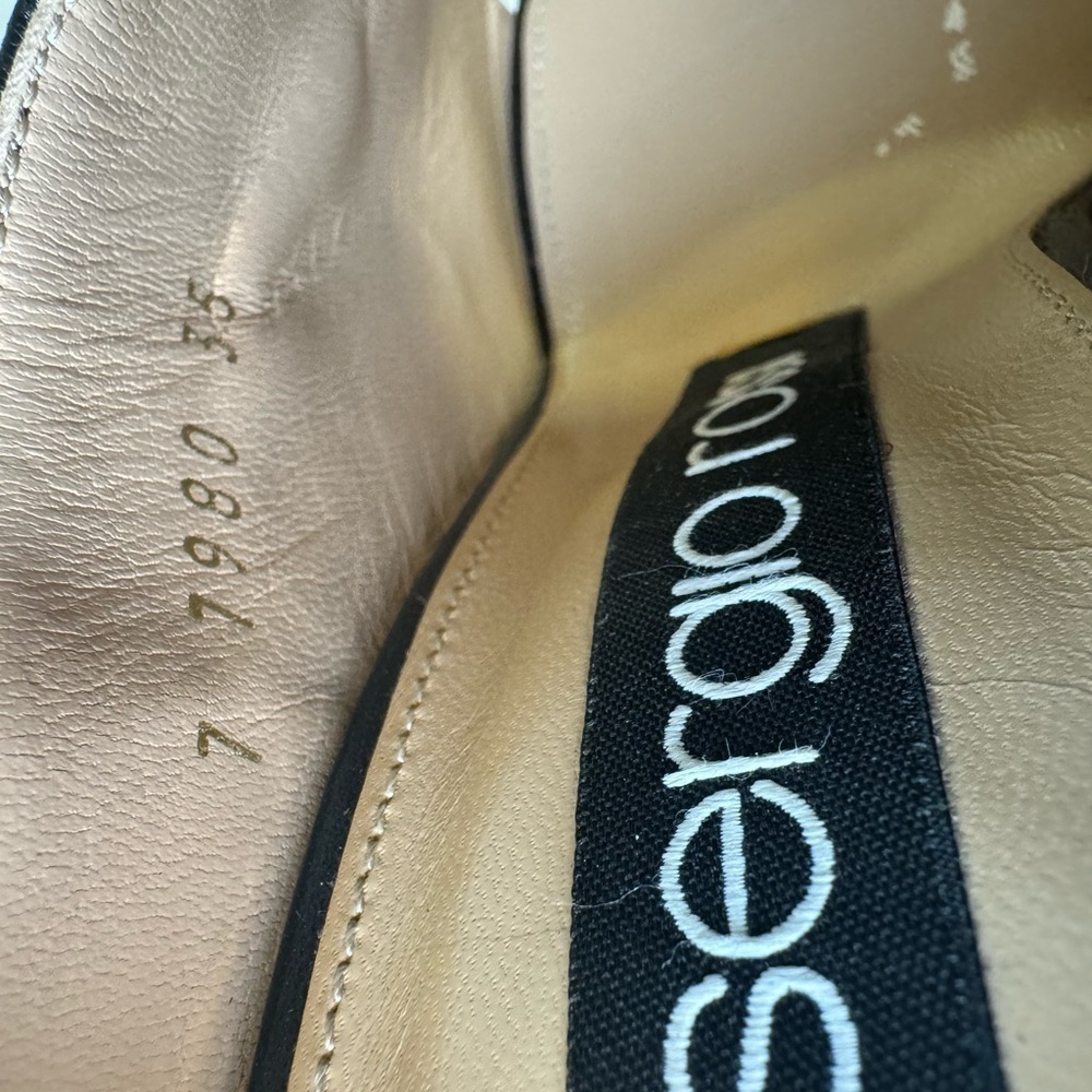 Sergio Rossi SR1 Sabot Mules Black with Gold Detail Size 5 - Picture 15 of 16